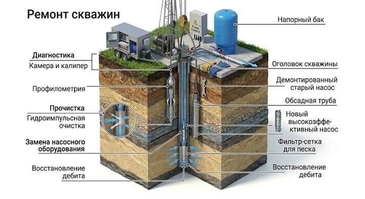 Ремонт скважин в Сасове